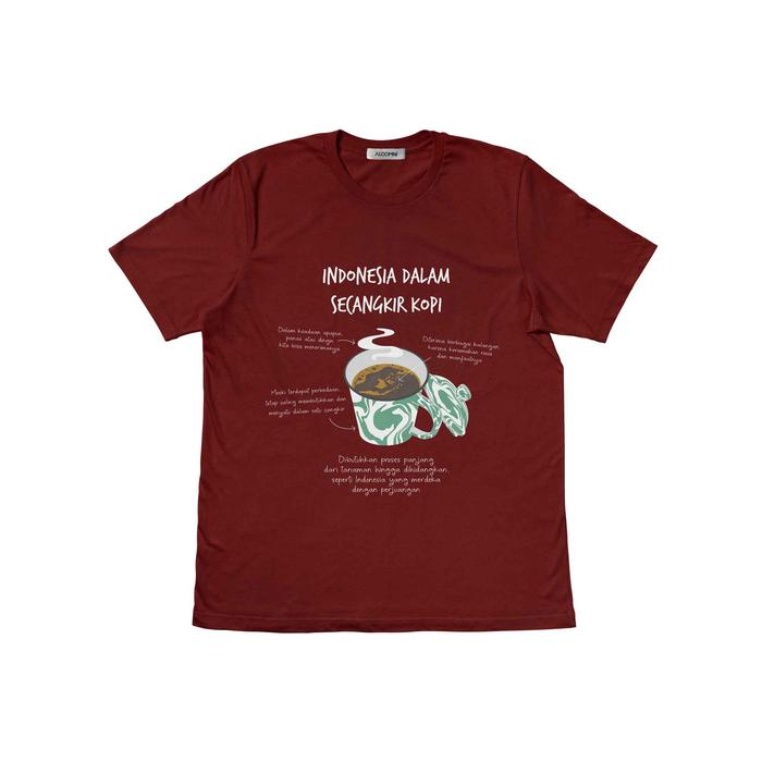 Gambar Aloomni T-shirt Indonesia dalam Secangkir Kopi - Maroon, XXL dari Aloomni ID undefined Tokopedia