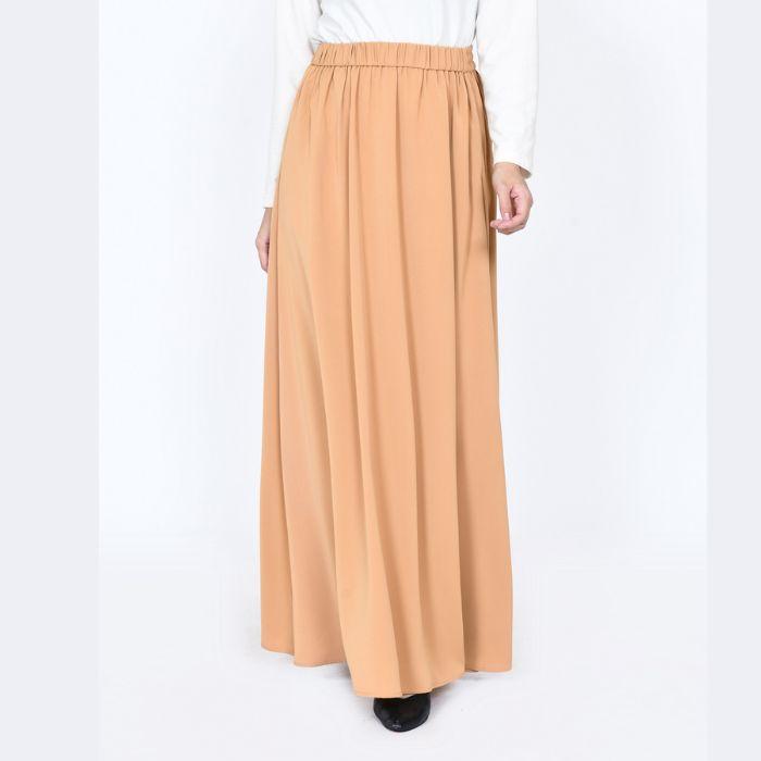 Gambar Lezahrasignature Sheva Skirt Rok Lebar Muslimah Panjang 103cm Fit L-XL - BROWN dari LEZAHRASIGNATURE undefined Tokopedia