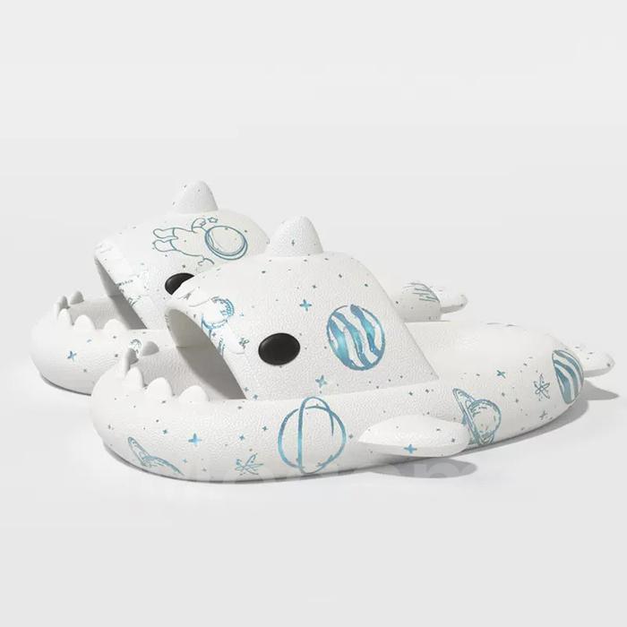 Gambar MEGAM Sendal Hiu Anak Dewasa Sendal Karet Sendal Selop Slop HSN605 - 605 Putih, 24-25 dari Megam.id undefined Tokopedia