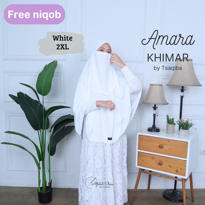 Gambar FREE NIQAB KHIMAR INSTAN JILBAB HIJAB TSAQIBA BY AFTABILSTORE - AMARA - White, Standar ( 2XL ) dari nunaaa.97 undefined Tokopedia