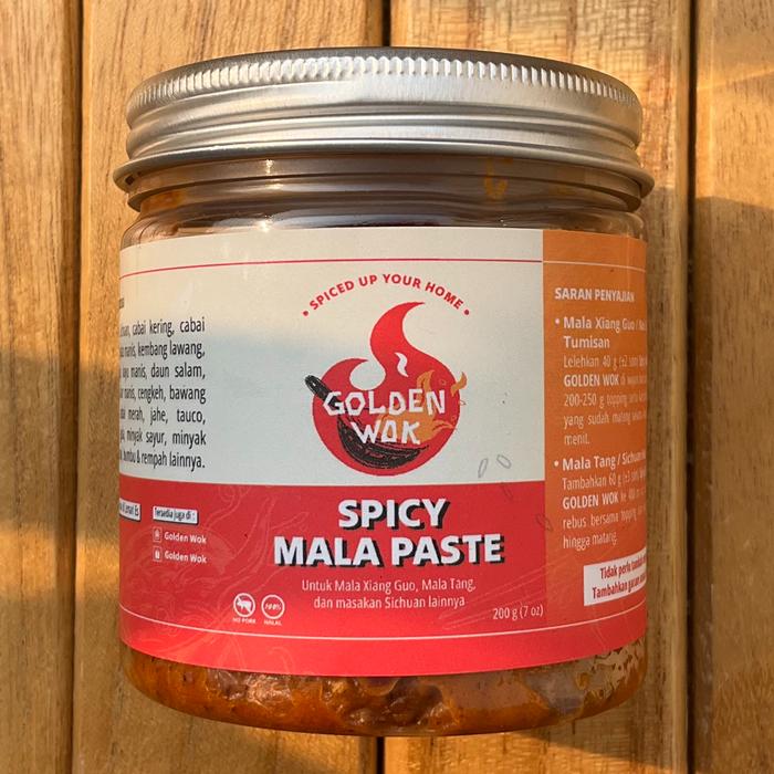 Gambar HALAL Spicy Mala Paste GOLDEN WOK - Bumbu Hotpot, Mala Xiang Guo/Tang Bawang Masakan Sapi - 200 gram, Standar dari Goldenwok undefined Tokopedia