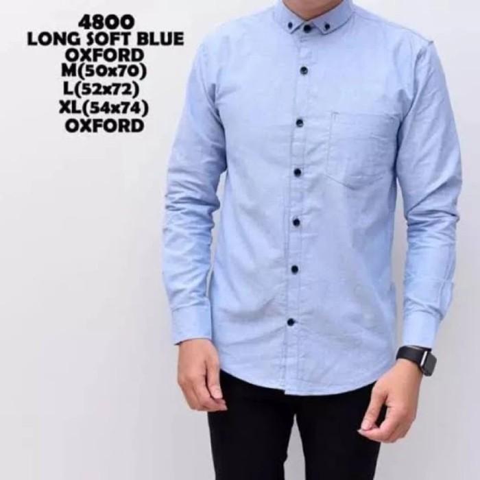 Gambar Kemeja Biru Langit Lengan Panjang Slimfit Kuliah Kerja Santai Formil - Biru langit, L dari Diskonfashion undefined Tokopedia