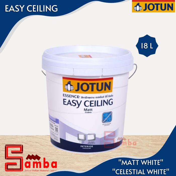 Gambar JOTUN EASY CEILING CAT GYPSUM PLAFON 18 LITER | jotun essence - CALESTIAL WHITE dari SAMBA undefined Tokopedia