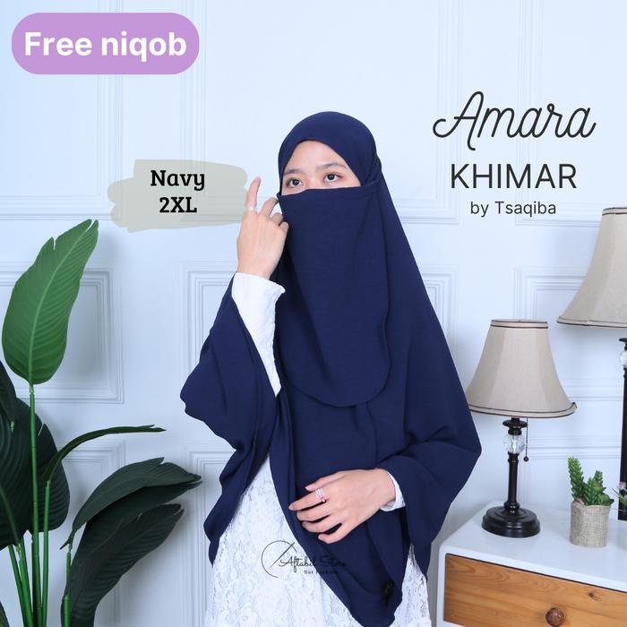 Gambar FREE NIQOB KHIMAR HIJAB INSTANT TSAQIBA BY AFTABILSTORE KHIMAR AMARA - Navy, Standar ( 2XL ) dari nunaaa.97 undefined Tokopedia