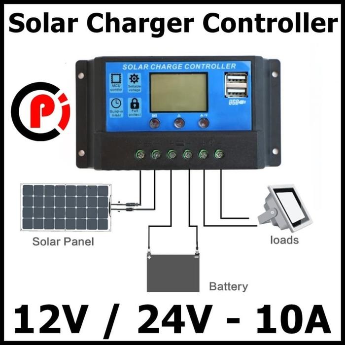 Gambar MPPT Solar Panel Charger Controller Panel Surya Cell 40A 30A 20A 10A - PWM 10A dari Pi Toserba undefined Tokopedia