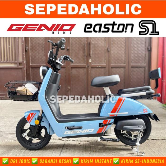 Gambar Sepeda Listrik GENIO EASTON S1 500 Watt By United Electric E Bike - Biru dari Sepedaholic undefined Tokopedia
