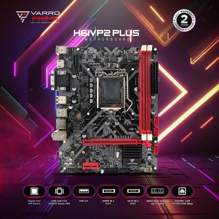 Gambar MOTHERBOARD GAMING H61 VP2 PLUS VARRO SUPPORT NVME dari ACECOMPUTER_NEW undefined Tokopedia