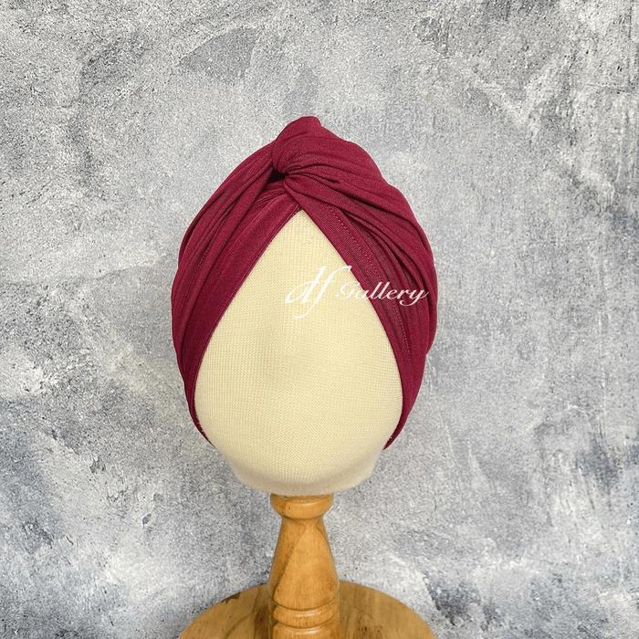 Gambar Turban Anak Bayi Perempuan Salsa dfGallery Model Silang - Maroon gelap dari dfGallery.id Kota Surabaya Tokopedia
