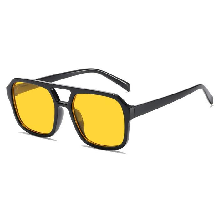 Gambar Kacamata Hitam Korea Kacamata Leopard Aviator Retro Klasik Frame Kotak - Yellow dari MSB.ID undefined Tokopedia