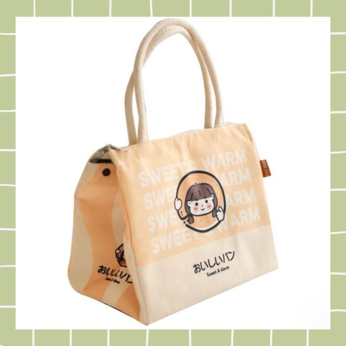 Gambar Blou insulated lunch box bag waterproof tas kotak makan sleting korean - J dari Blou Homesense undefined Tokopedia