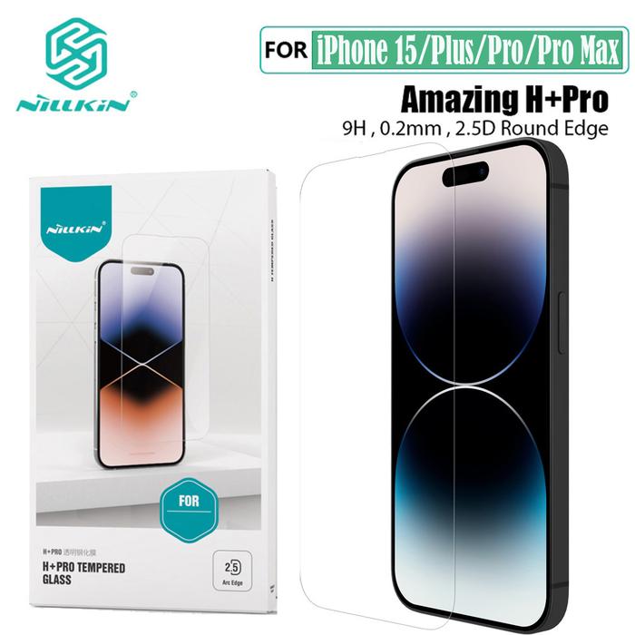 Gambar Tempered Glass Nillkin iPhone 15 Plus iPhone 15 Pro Max 15 Pro - H+PRO, IPHONE 15 dari Allforgadget undefined Tokopedia