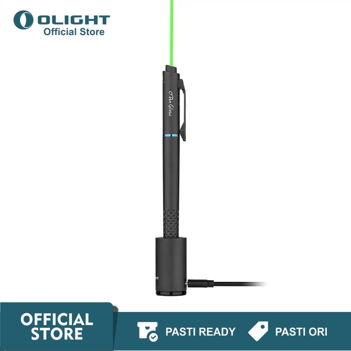 Gambar Penlight Olight Open Glow + Green Laser Pointer Senter Rechargeable - Open Glow Black dari Olight Indonesia Kota Semarang Tokopedia