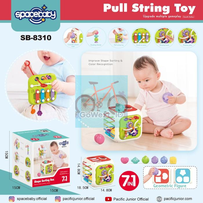 Gambar Mainan Tali Tarik Edukasi Anak Pull String Toy Bayi SB-8310 Space baby dari GoWezt.ID undefined Tokopedia