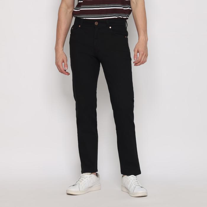 Gambar POLICE Celana Denim Stretch Panjang V Pocket Hitam Regular Fit Pria - Hitam, 34 dari RBJ undefined Tokopedia