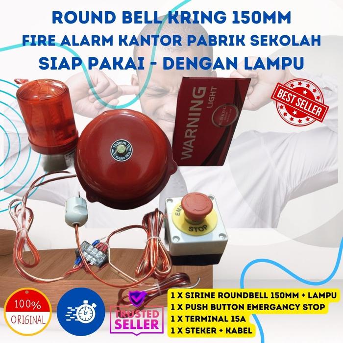 Gambar GKS Sirine Alarm Kebakaran Istirahat 6 Inch Bell Kantor Pabrik Sekolahan - Lamp dari GadingKencanaSelaras undefined Tokopedia