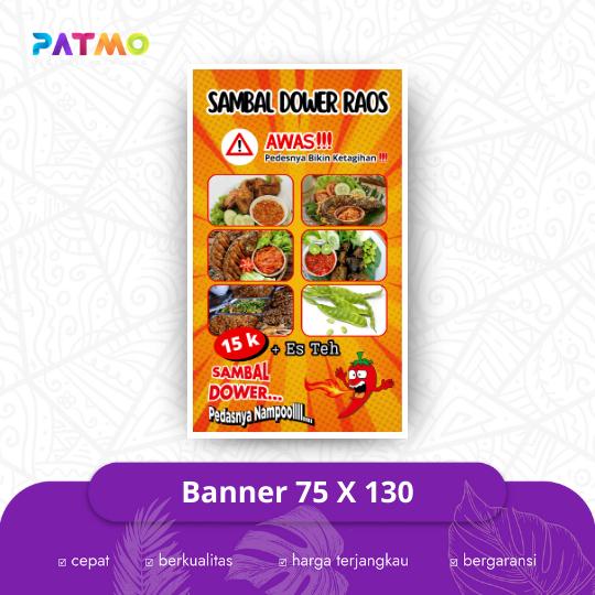 Gambar Banner SPanduk MMT Warung Restoran Stand Makanan - Template 7, KolongAtasBawah dari patmo digitalprinting undefined Tokopedia
