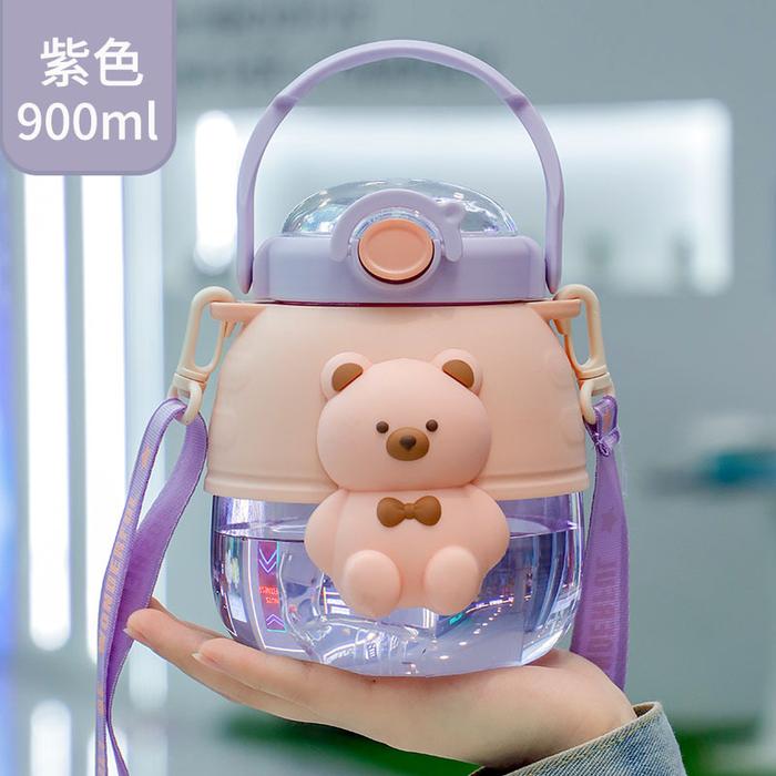 Gambar Aneka botol minum viral 2023 / Botol unik dan Lucu / Botol Bear - BEAR UNGU dari Miumiu Island undefined Tokopedia