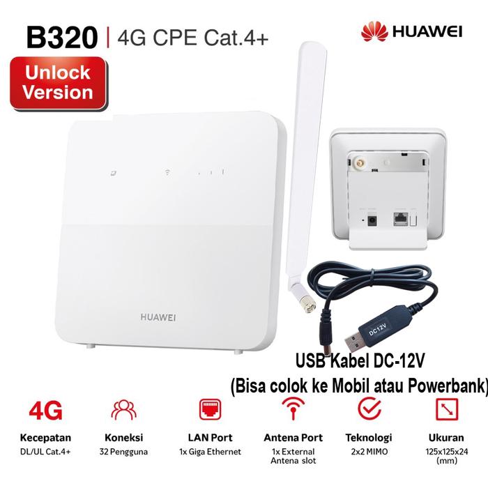 Jual Home Router Huawei 4g Lte B320 All Operator Garansi Resmi - B320 ...