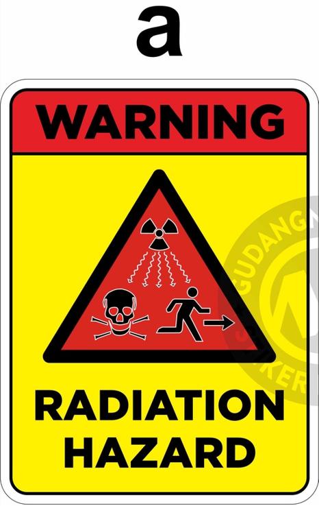 Gambar STIKER VINYL RADIATION HAZARD / BAHAYA RADIASI BARU - A. RADIATION, A6 10x15cm dari StikerPilkada2000 undefined Tokopedia