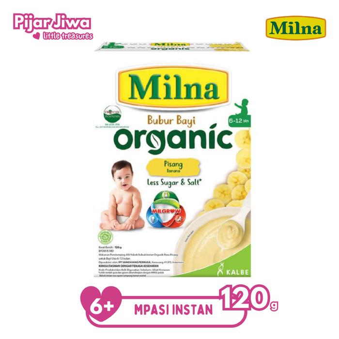 Gambar Milna Bubur Bayi Organik Usia 6plus dan 8plus | Bubur Bayi Organik - 6+ Pisang dari Pijar Jiwa Little Treasures undefined Tokopedia