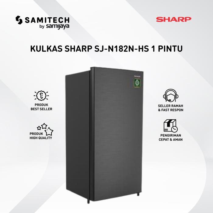 Gambar KULKAS 1 PINTU SHARP SJ-N182N-HS N182 182N dari samitech.id undefined Tokopedia