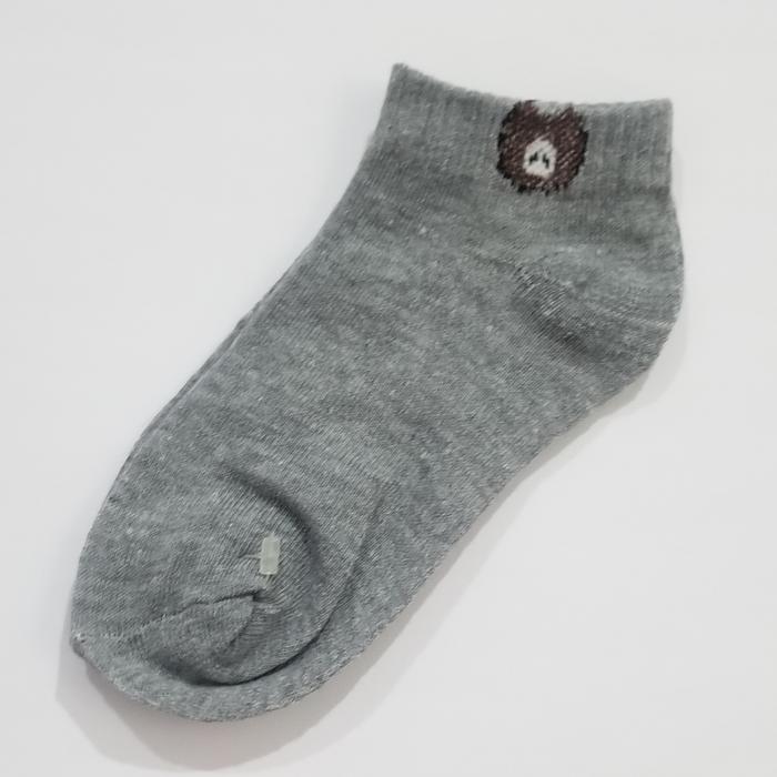 Gambar Kaos Kaki Teddy Bear Tumit mata kaki Low cut Ankle Socks Beruang - Abu-abu dari Anime Murah undefined Tokopedia