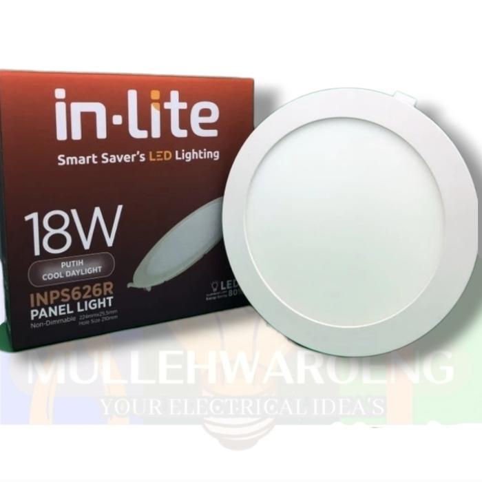 Gambar LED PANEL INLITE IN-LITE 18W 18 W 18WATT DOWNLIGHT LAMP BULAT INPS628R - Putih dari MULLEHWAROENG undefined Tokopedia