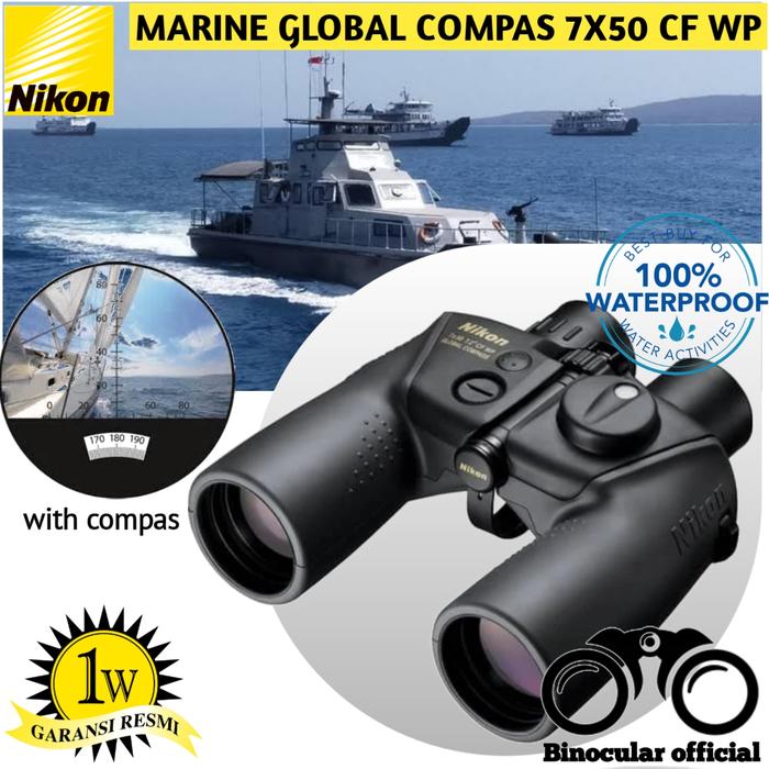 Gambar Nikon marine 7x50 CF WP/ 7X50 IF WP /7X50 GLOBAL COMPAS Teropong Nikon - 7X50 COMPAS dari Binocular undefined Tokopedia