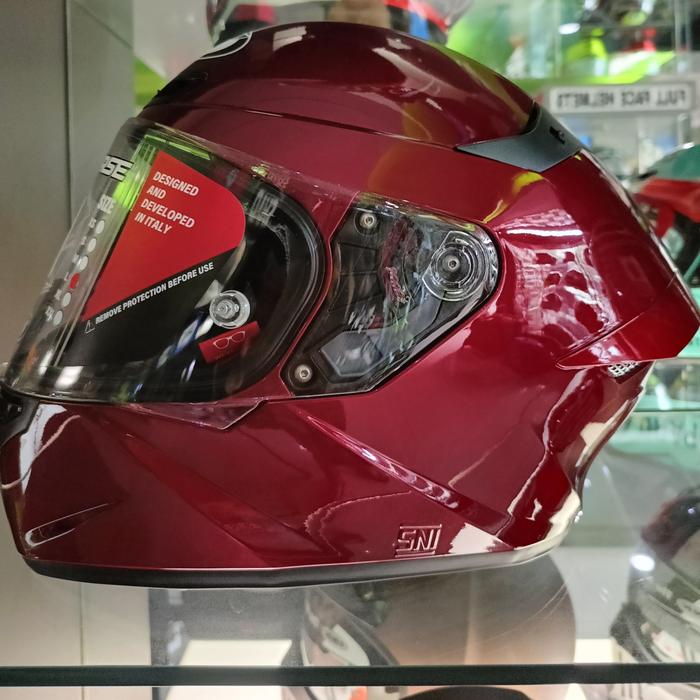 Gambar helm fullface kyt tt course plain - red maroon, XL dari rubyh undefined Tokopedia