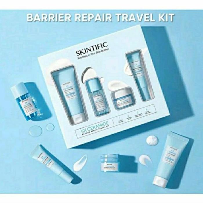 Gambar (READY) TRAVEL KIT SKINTIFIC 5X CERAMIDE NIACINAMIDE PAKET SKINCARE - Biru (Ceramide) dari zuli shope22 undefined Tokopedia