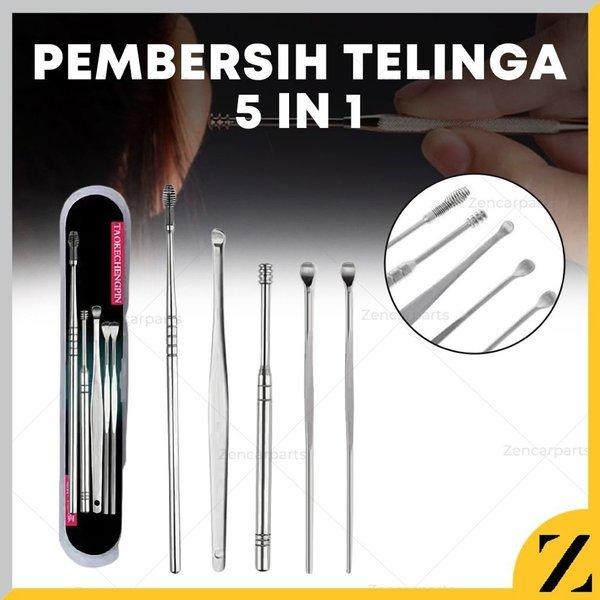 Gambar Korek Kuping Set 5 in 1 Stainless - Alat Pembersih Telinga stainless dari LioCell_NEW undefined Tokopedia