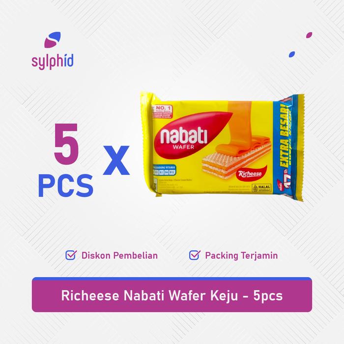Gambar Richeese Nabati Wafer Krim Keju / Cheese Snack - 5 pcs dari Sylphid Indonesia undefined Tokopedia