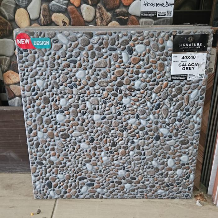 Jual Keramik Lantai Mulia Signature GALACIA Series 40x40 cm Kw 1 - Grey ...