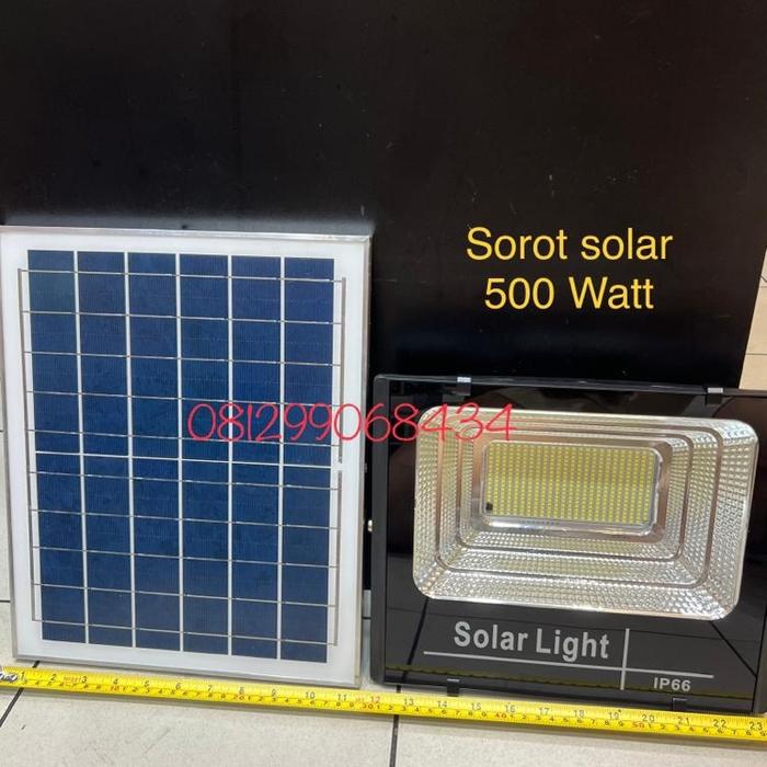 Gambar lampu sorot led solar panel 500 watt 500w lampu tembak led panel surya - 500 Watt dari Brilliant LED LTC undefined Tokopedia