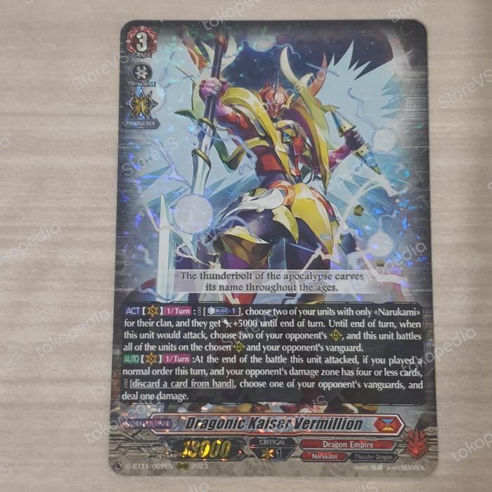 Gambar Vanguard EN - Dragonic Kaiser Vermillion D-BT11/002 RRR - RRR dari StoreVS undefined Tokopedia