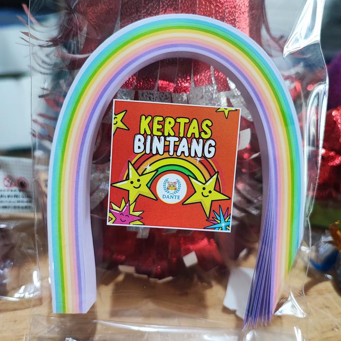 Gambar Kertas Bintang - Paper Star - Origami bintang - DIY -Prakarya (isi100) - Warna Pastel(P) dari Dante undefined Tokopedia