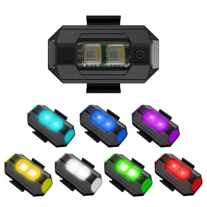 Gambar lampu LED kedip pesawat RGB LED plane 7 warna USB motor banyak mode dari Top Variasi MTR undefined Tokopedia