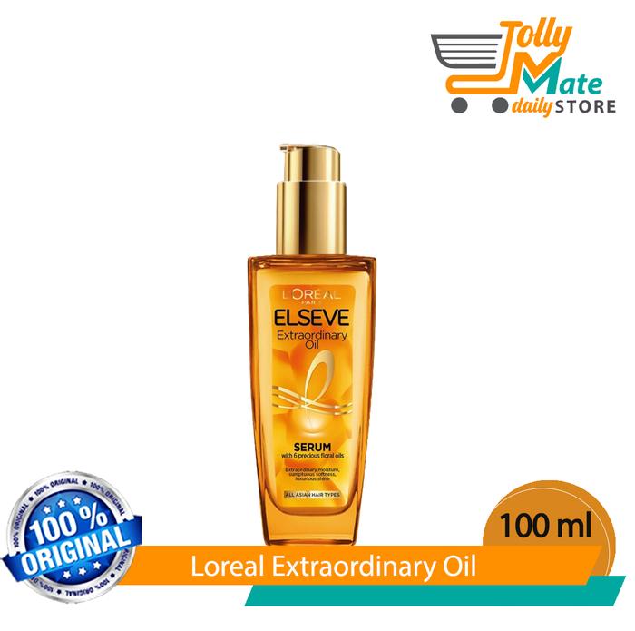 Gambar Loreal Extraordinary Oil Serum Rambut 100 ml - Tanpa Box - Untuk rambut Kering dan Rusak - GOLD dari Jolly Mate undefined Tokopedia