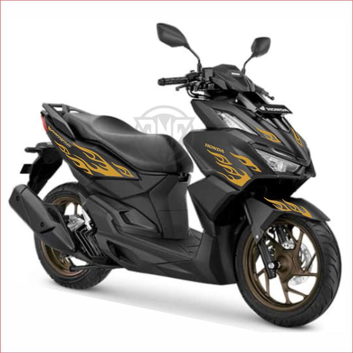 Gambar Cutting Stiker Motor Honda VARIO 160 Sticker Variasi Lidah api Modip - Gold dari Dn Concept undefined Tokopedia