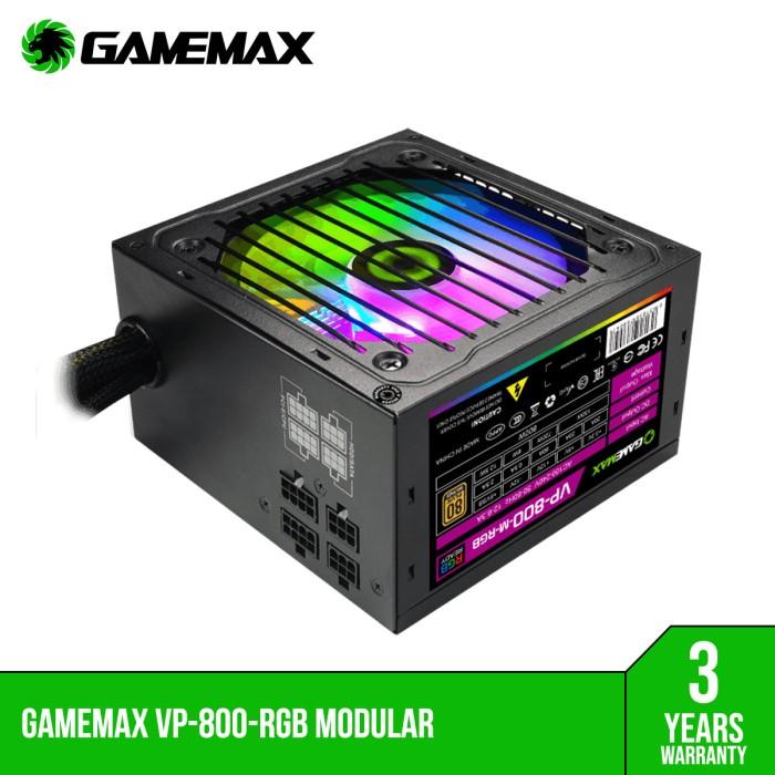 Gambar Power Supply Gamemax VP-800 RGB 800Watt 80+ Bronze Modular - RGB dari Kalong77 undefined Tokopedia