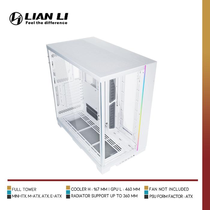 Gambar LIAN LI O11 Dynamic EVO XL | Full tower chassis - Putih dari Nano Komputer undefined Tokopedia