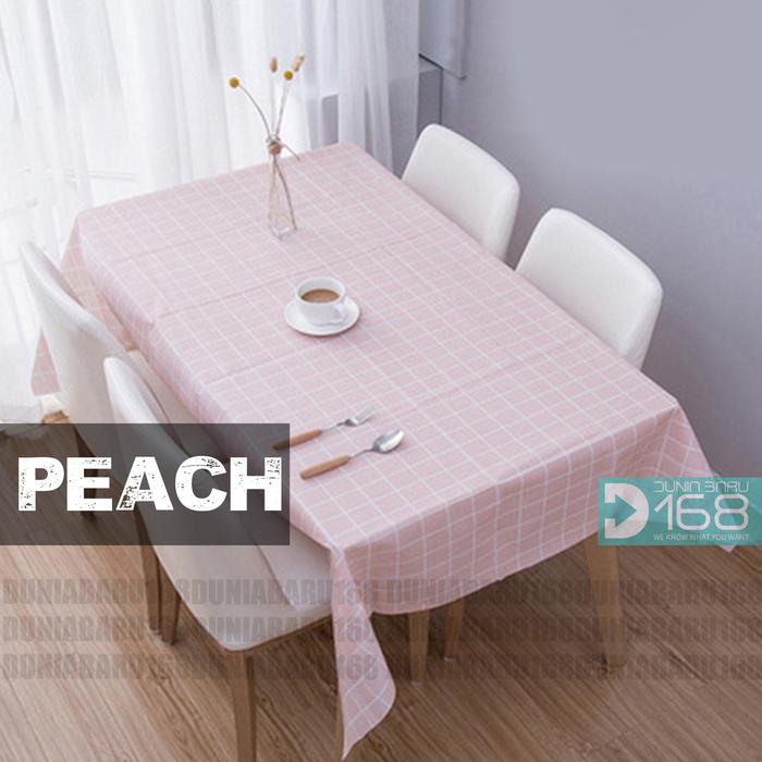 Gambar Taplak Meja Makan Anti Air / dekorasi dapur / taplak meja lucu - peach, 137x180 dari duniabaru168 undefined Tokopedia