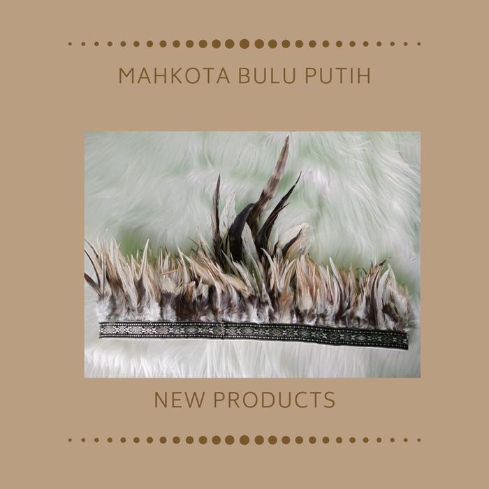 Gambar Aksesoris bulu-bulu papua mahkota gelang lengan dan kaki - aksesoris adat karnaval - kalung gigi - kalung bali - pawai kebudayaan - mahkota putih dari kartibull shop undefined Tokopedia