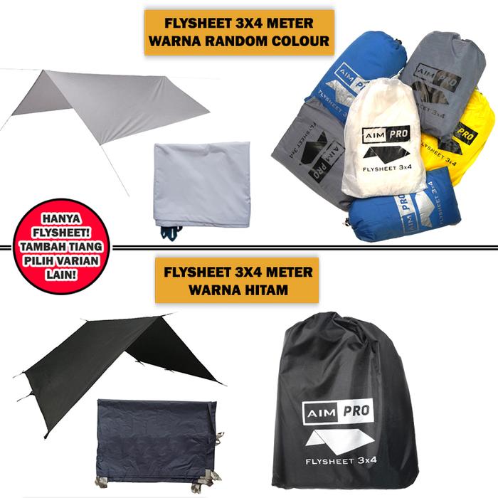 Gambar FLYSHEET 3X4 M TERPAL TENDA CAMPING OUTDOOR KEMAH KEMPING - FLYSHEET 3X4 M, RANDOM COLOUR dari ALTOGROSIR undefined Tokopedia