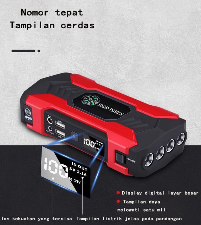 Jual Power Bank Jumper Aki Mobil Motor 99800mAh Car 12V 4 Port USB WINHOI Jakarta Utara