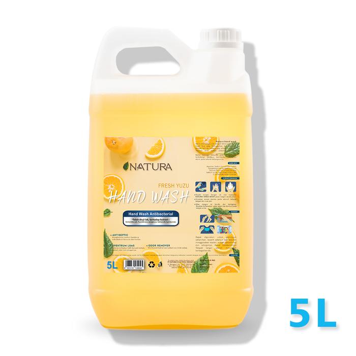 Gambar Natura Real Clean Hand Wash 5 LITER - Sabun Cuci Tangan Antiseptik - FRESH YUZU dari CSHOPHOLIC undefined Tokopedia