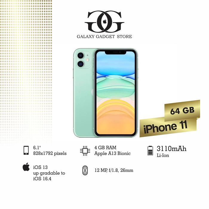 Gambar iPHONE 11 SECOND FULLSET - Tosca, 128 gb dari Galaxy Gadget Store_NEW undefined Tokopedia