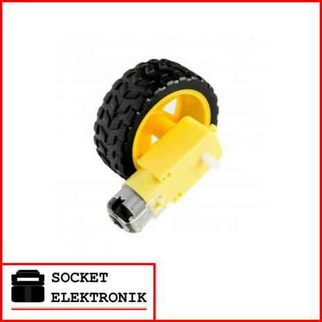 Jual Motor DC Gear Box dan Roda untuk robot untuk arduino smart car - 1 ...