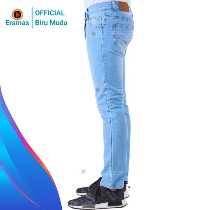 Gambar Celana Jeans Pensil Panjang Pria Laki Laki Dewasa Slimfit Jins Jean - BIRU MUDA , 36 dari ERAMAS OFFICIAL undefined Tokopedia