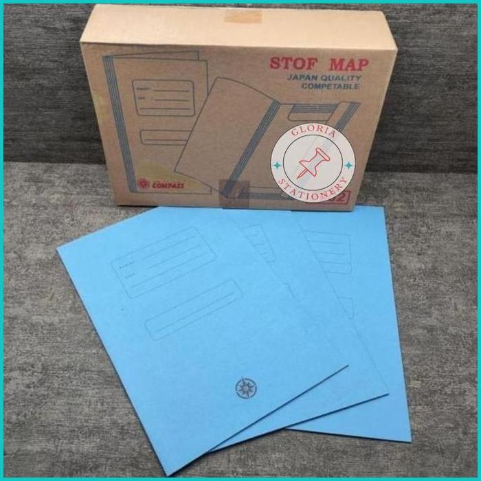 Gambar Stofmap New Compass Stopmap Kertas Buffalo ASLI bukan cetak Stof map - STOFMAP BIRU dari Gloria ATK undefined Tokopedia